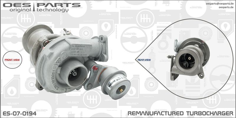 OES PARTS kompresorius, įkrovimo sistema ES-07-0194